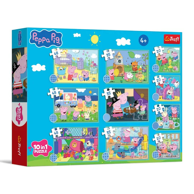 trefl-red-peppa-pig-monde-amusant-puzzle-10-en-1-4-ans image 1