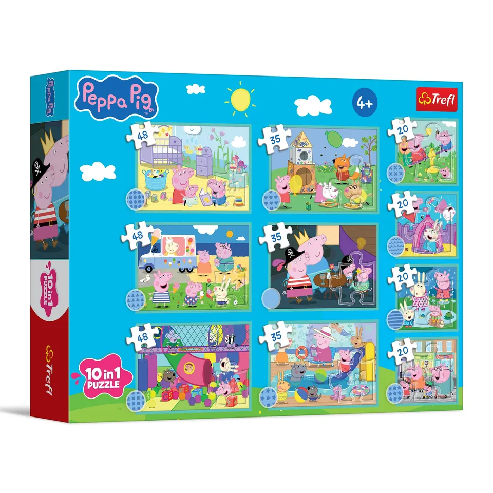 trefl-red-peppa-pig-monde-amusant-puzzle-10-en-1-4-ans image 1