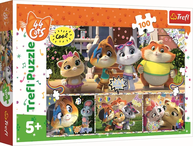 trefl-44-cats-puzzle-100-pi-ces-bonne-quipe-5-ans image 1