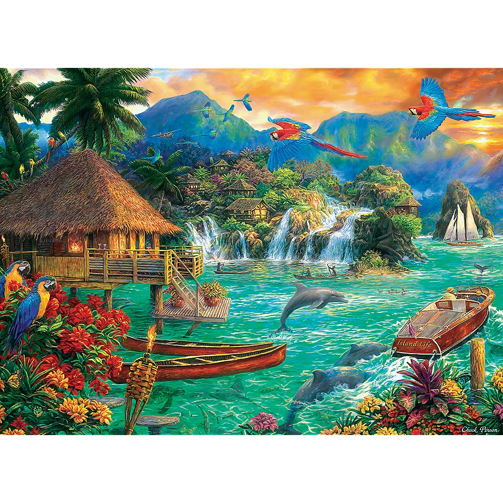 trefl-red-la-vie-sur-l-le-puzzle-3000-pi-ces-tropical-pinson image 2