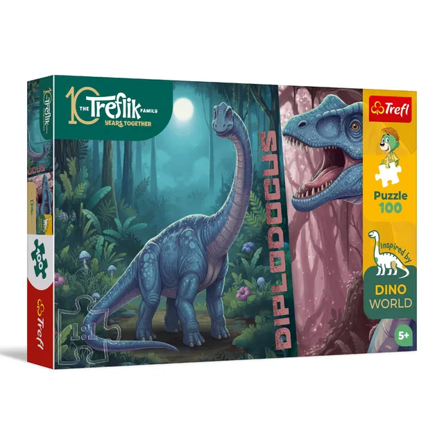trefl-the-treflik-family-diplodocus-puzzle-100-pi-ces-5-ans image 1