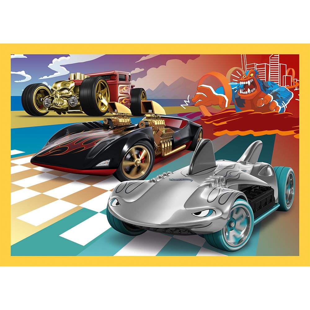 trefl-hot-wheels-voitures-puzzle-4-en-1-35-70-pi-ces-glitter image 8