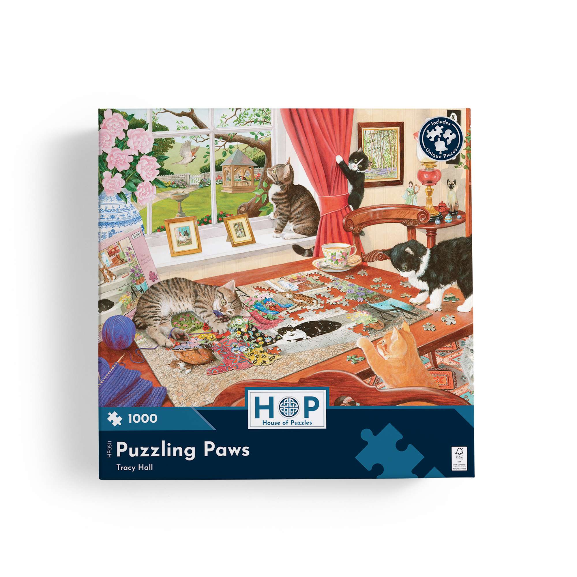 house-of-puzzles-puzzling-paws-puzzle-1000-pi-ces-animaux-tracy-hall image 4