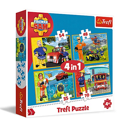 trefl-red-34311-sam-le-pompier-puzzle-4-en-1-35-70 image 6