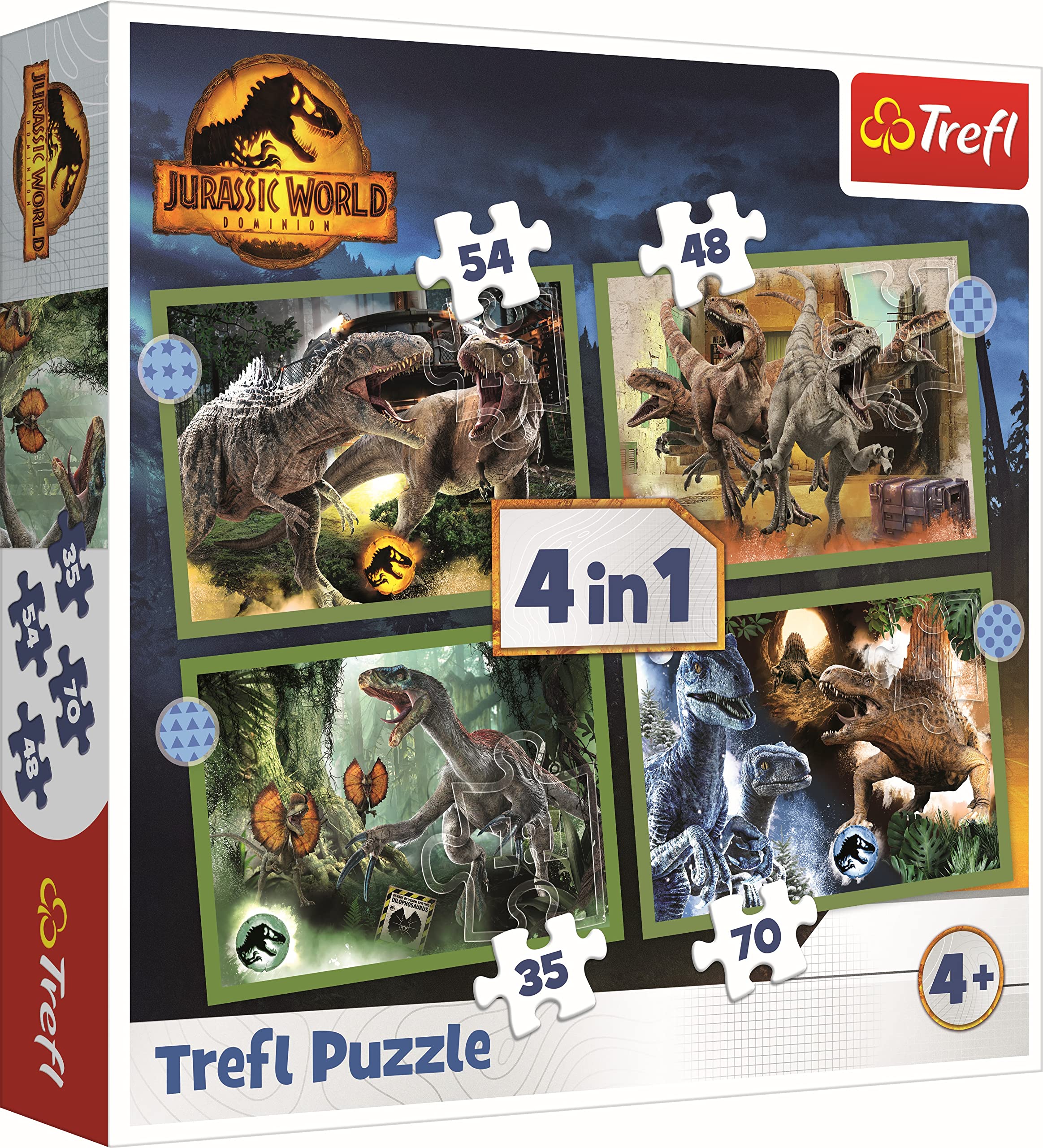 trefl-red-jurassic-world-puzzle-4-en-1-d-s-4-ans image 1