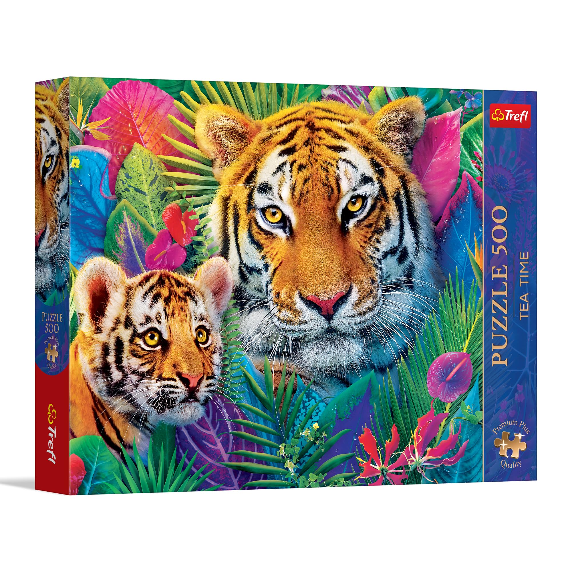 trefl-premium-plus-tea-time-tigres-puzzle-500-pi-ces-d-s-10-ans image 1