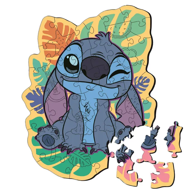 trefl-wood-craft-lilo-stitch-joyeux-stitch-puzzle-bois-50-pi-ces image 1