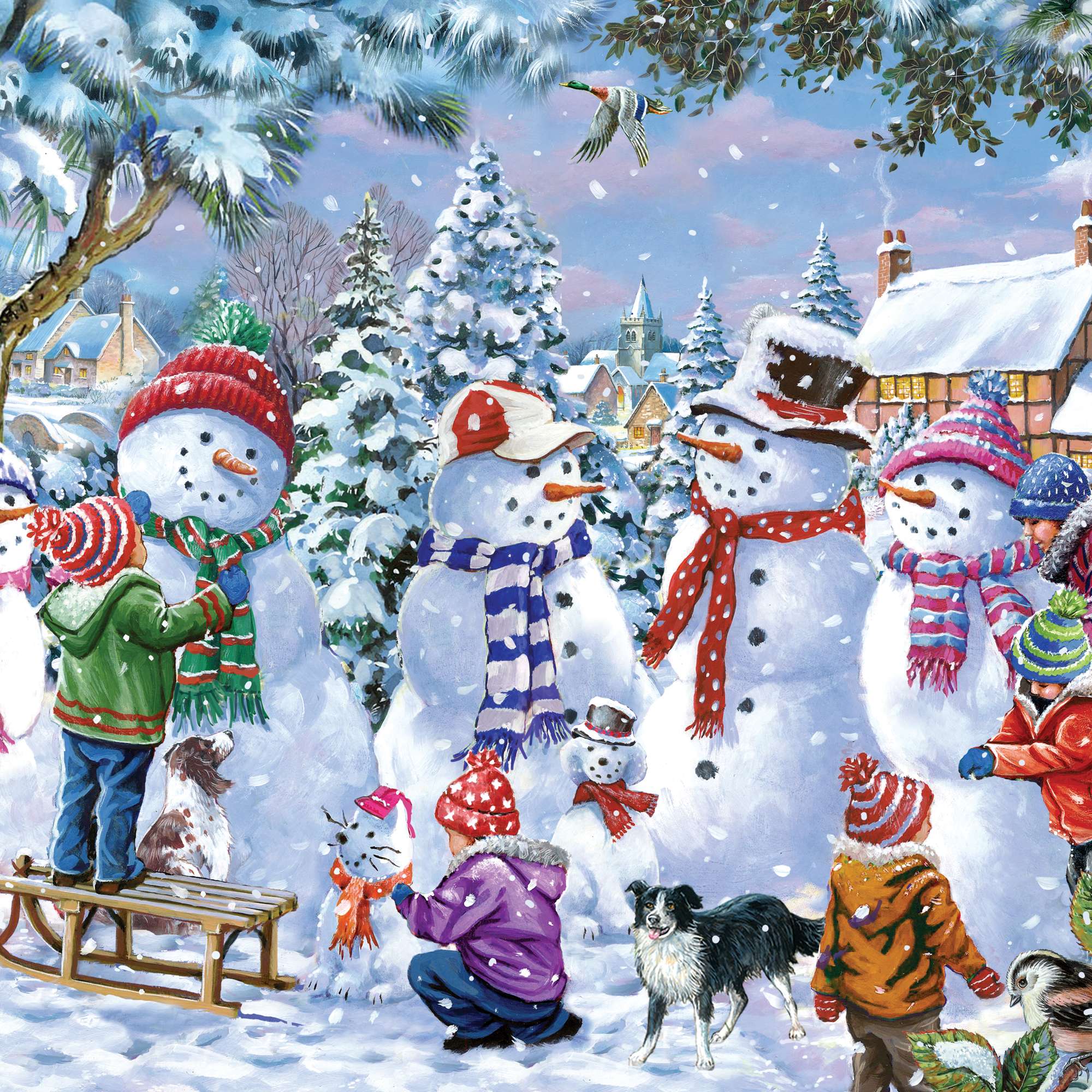 house-of-puzzles-seven-silly-snowmen-puzzle-1000-pi-ces-no-l-hiver image 3