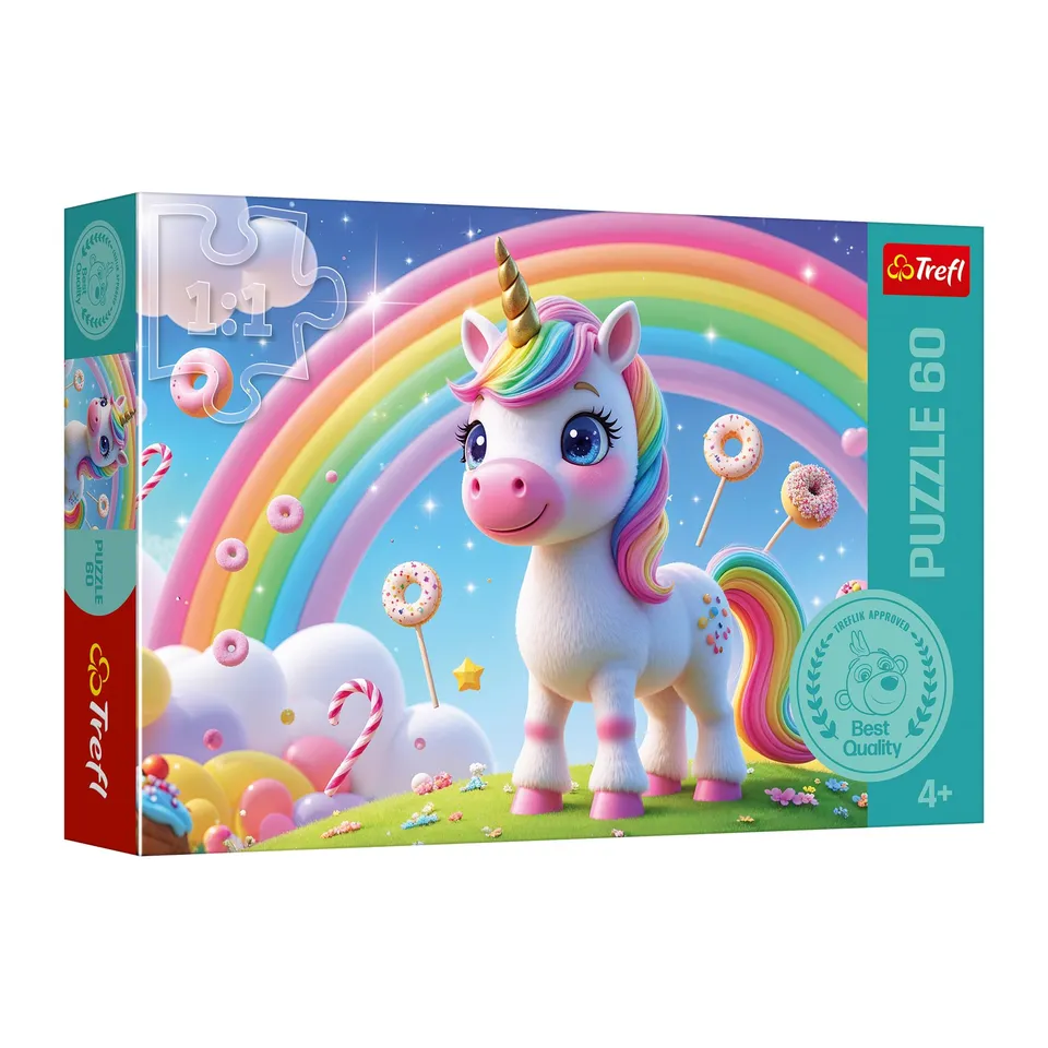 treflik-family-candy-world-puzzle-60-pi-ces-licorne image 1