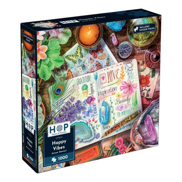 house-of-puzzles-happy-vibes-1000-puzzle-1000-pi-ces-cristaux image 1