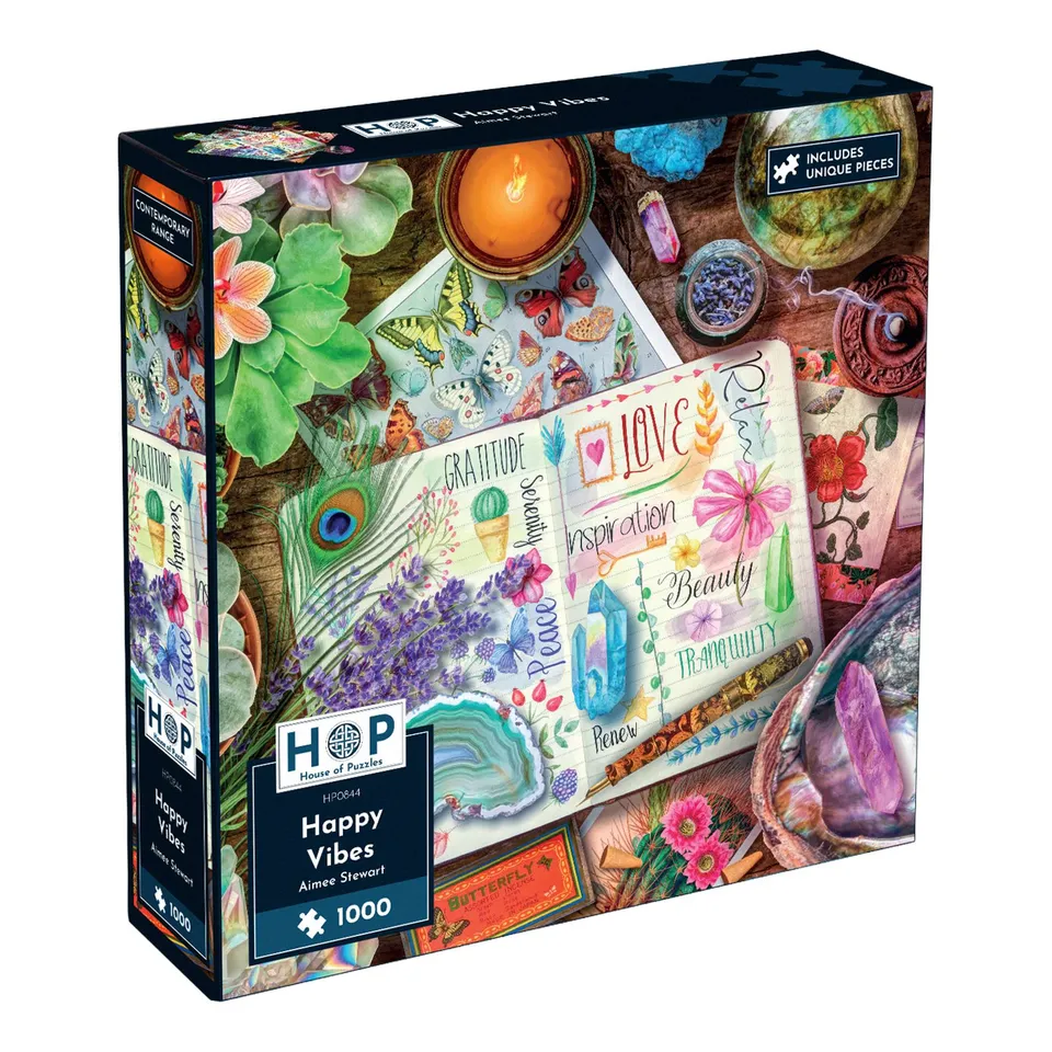house-of-puzzles-happy-vibes-1000-puzzle-1000-pi-ces-cristaux image 1