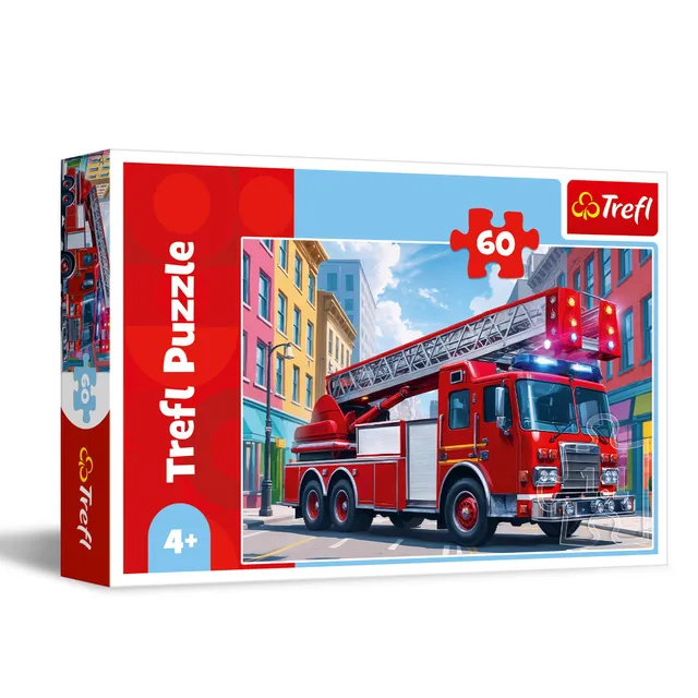 trefl-red-camion-de-pompiers-puzzle-60-pi-ces-4-ans image 1