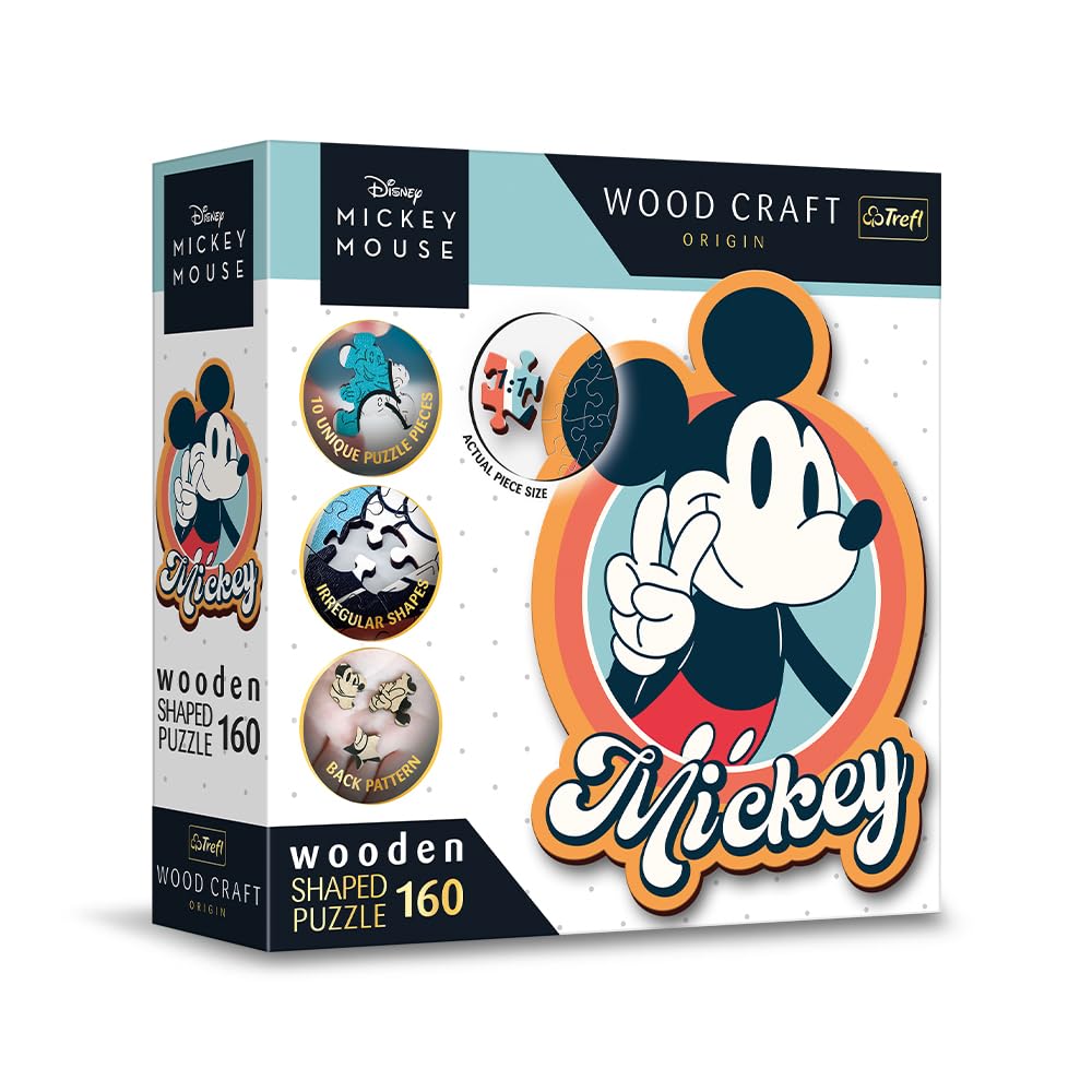 trefl-wood-craft-mickey-puzzle-bois-contour-160-pi-ces image 2