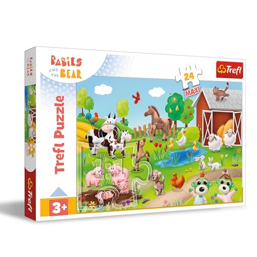 trefl-red-babies-and-bear-puzzle-24-maxi-enfant-3-ans image 7