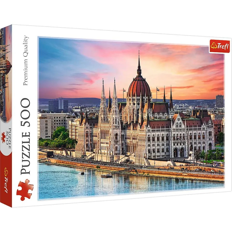 trefl-red-budapest-hongrie-puzzle-500-pi-ces-parlement image 1