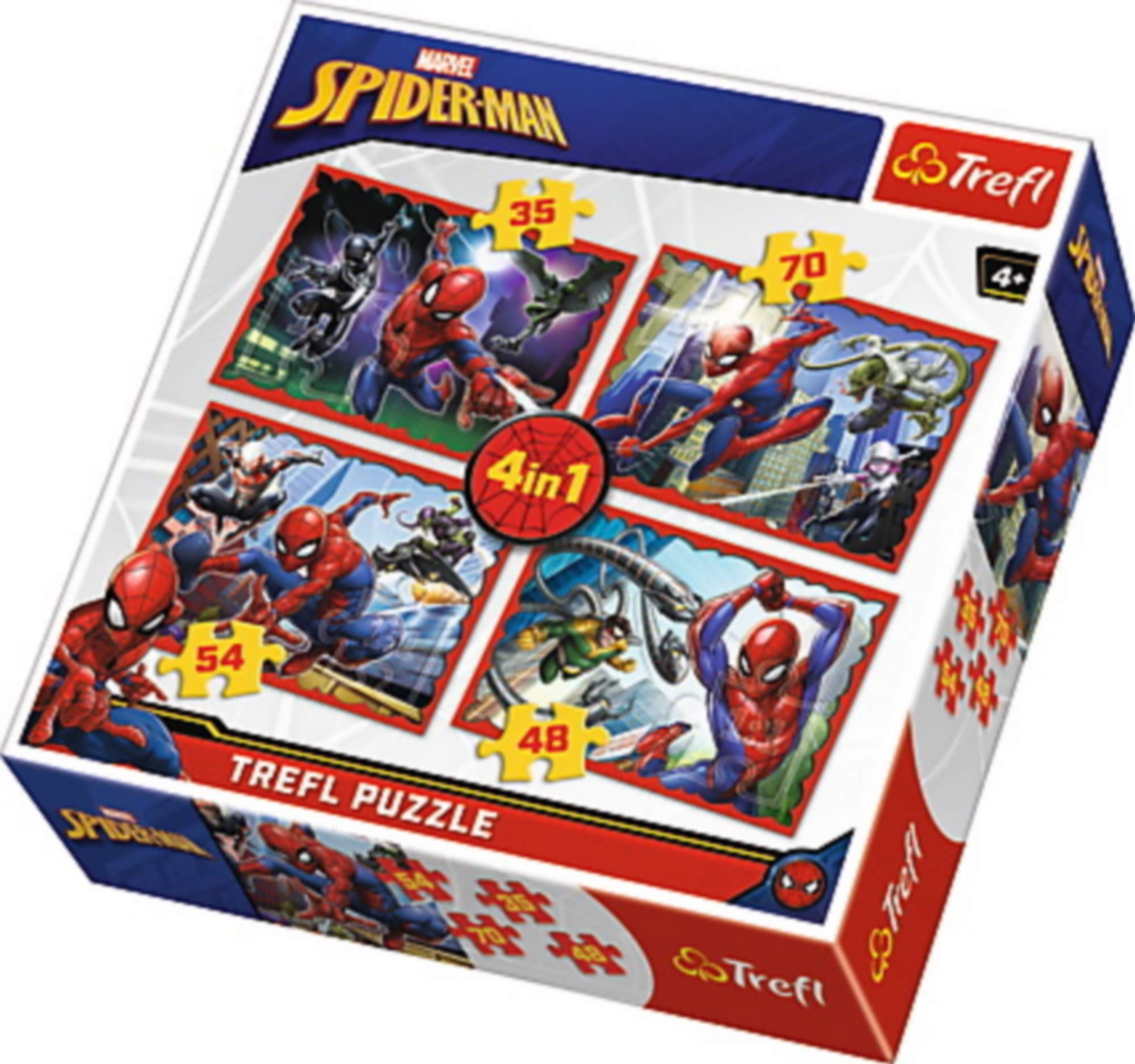 trefl-red-spiderman-4-en-1-puzzle-35-48-54-70-pi-ces-4-ans image 1