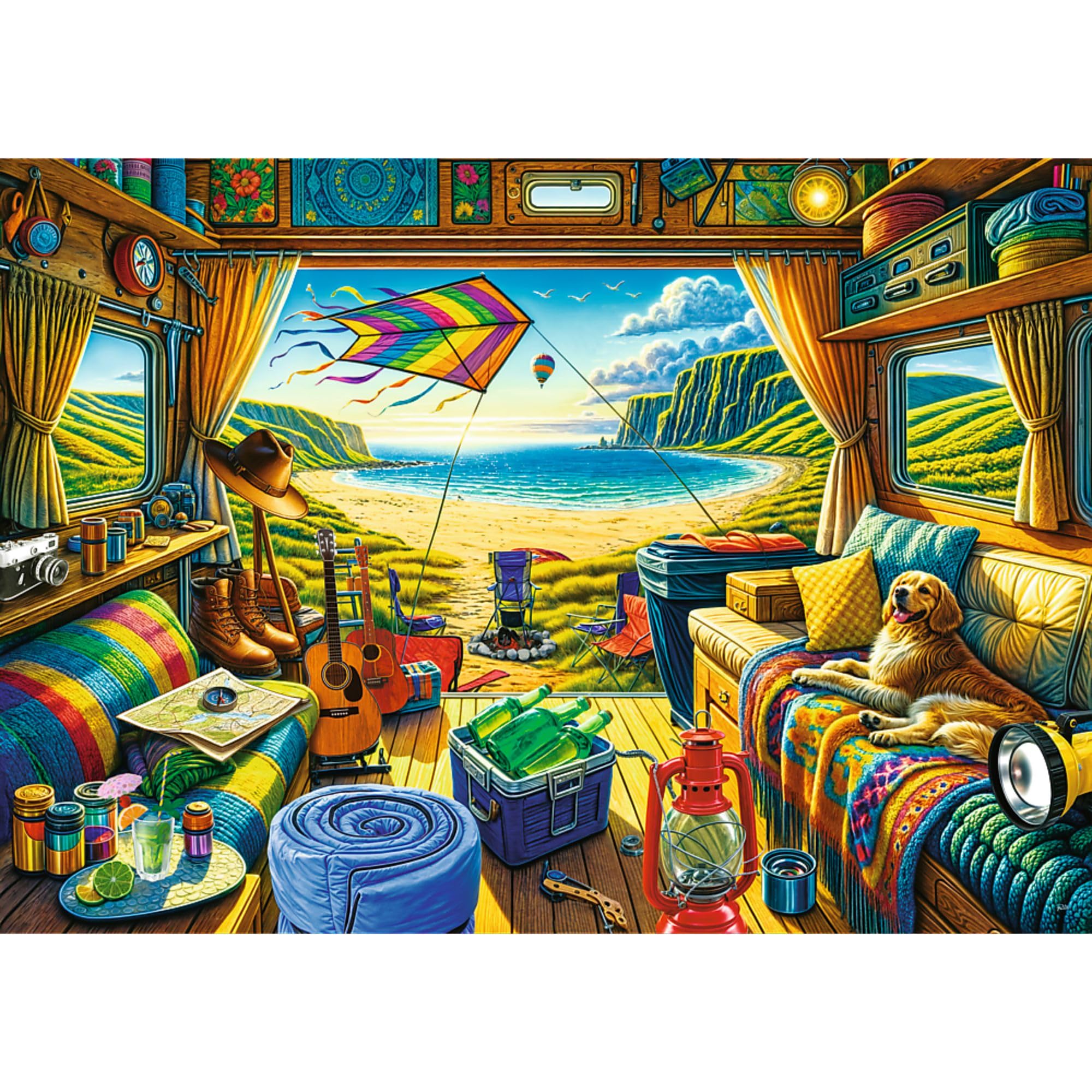 trefl-red-tea-time-van-life-puzzle-1000-pi-ces-camping-car image 2