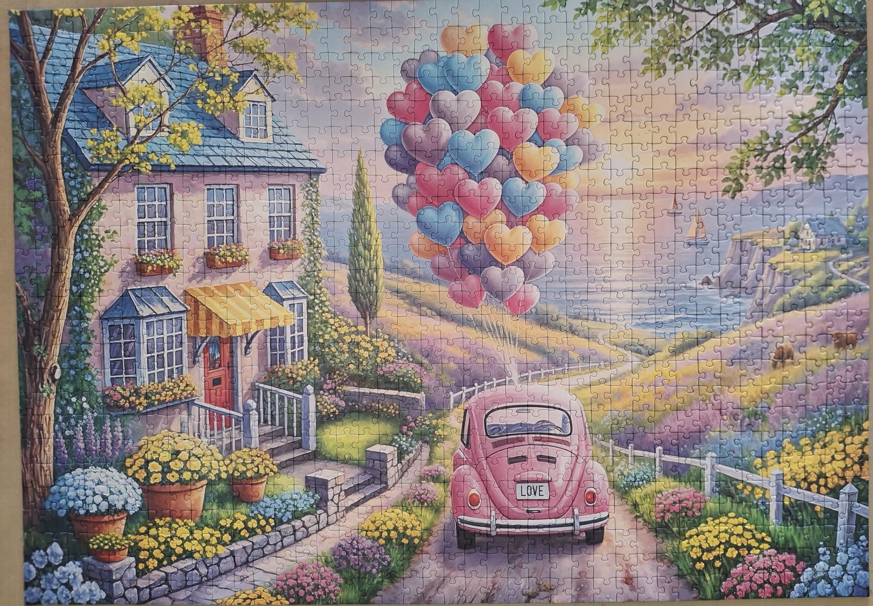 Voiture rose