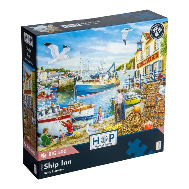 house-of-puzzles-big-500-ship-inn-puzzle-500-pi-ces-bord-de-mer image 1