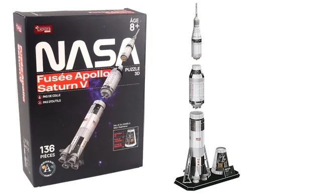 explora-maquettes-3d-fus-e-apollo-saturne-v-136-pi-ces-8-ans image 1