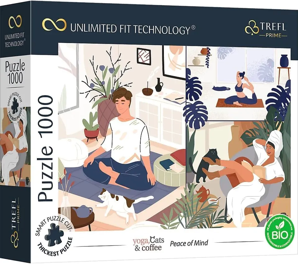 trefl-prime-uft-yoga-cats-coffee-puzzle-1000-pi-ces-d-tente image 1