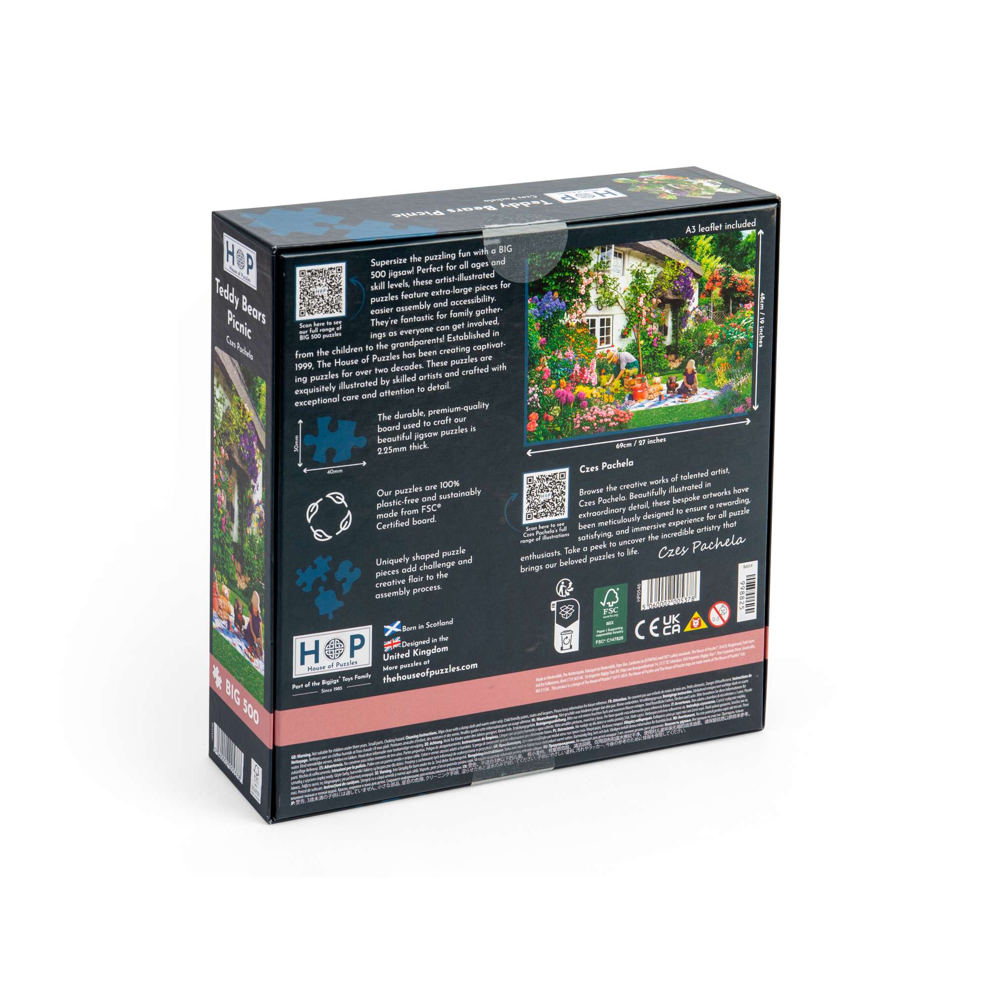 house-of-puzzles-teddy-bears-picnic-puzzle-big-500-pi-ces-jardin image 3
