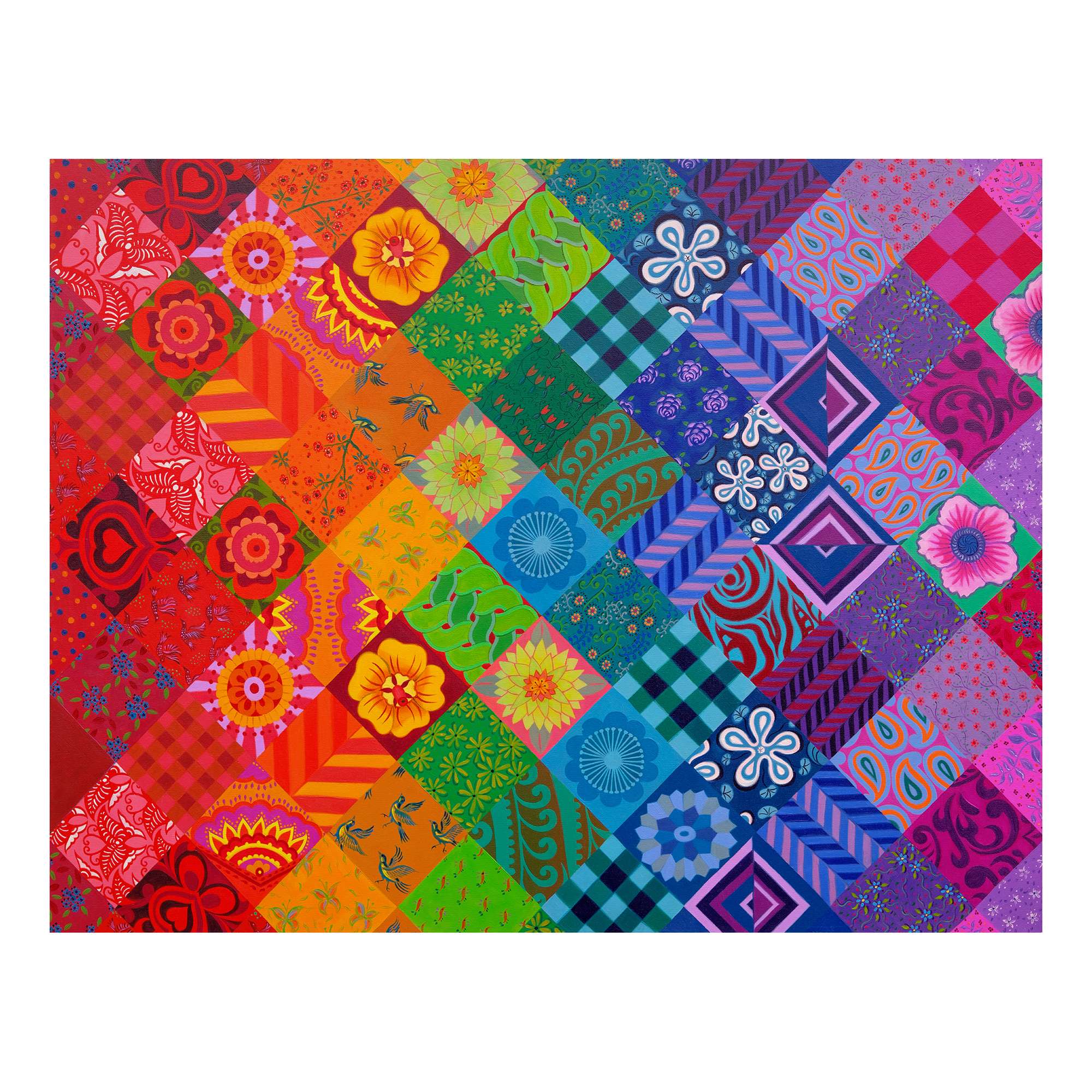 house-of-puzzles-patchwork-rainbow-puzzle-150-pi-ces-tube-voyage image 2