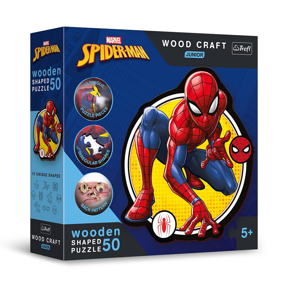 trefl-wood-craft-junior-spiderman-puzzle-bois-50-pi-ces image 2