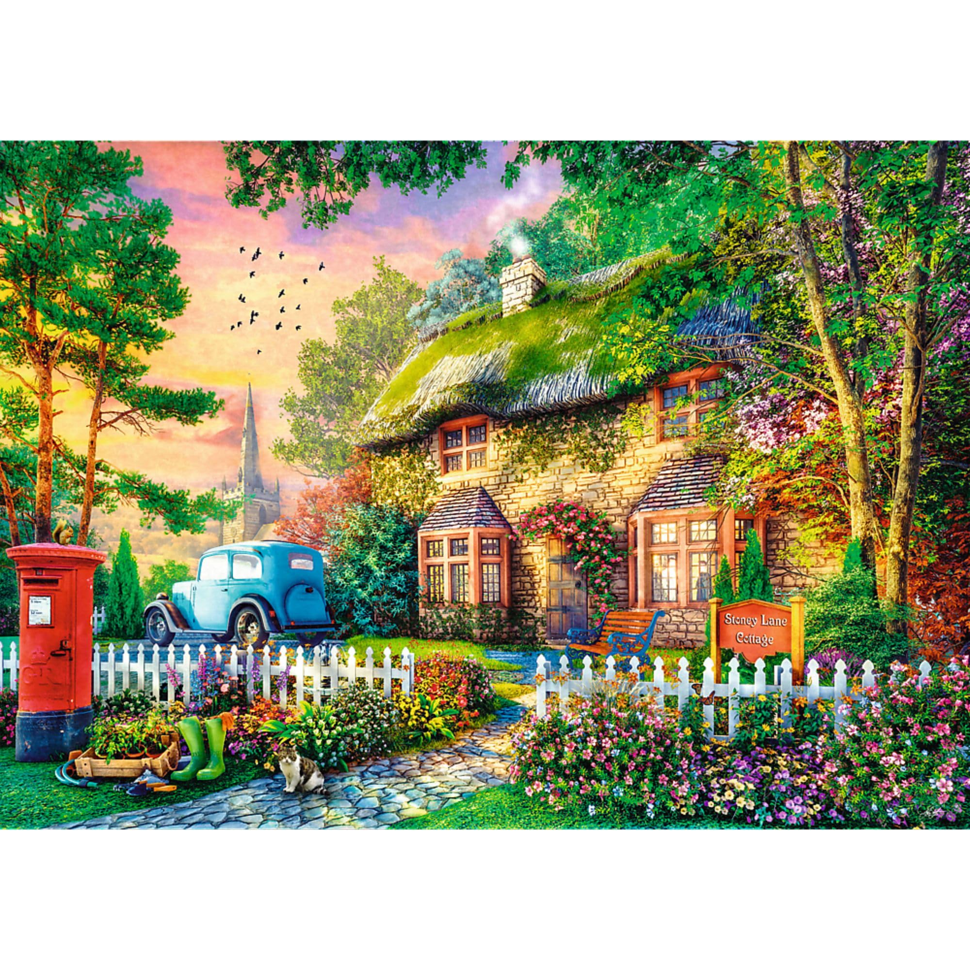 trefl-premium-plus-stoney-lane-puzzle-1000-pi-ces-maison-fleurs image 2