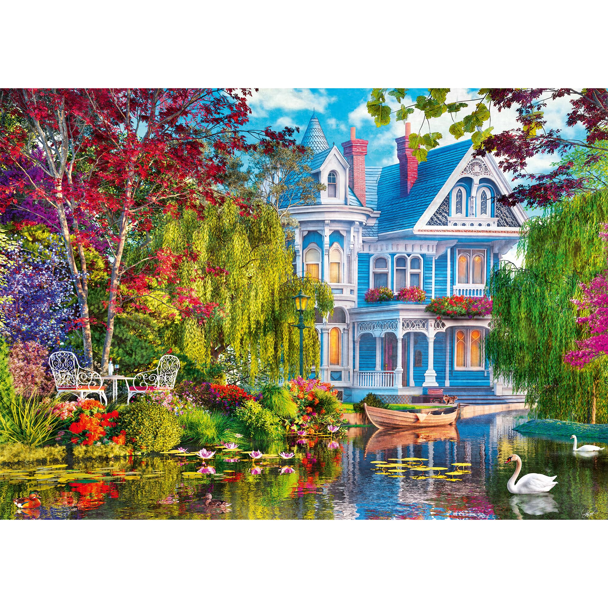 trefl-red-maison-au-bord-du-lac-puzzle-2000-pi-ces image 2