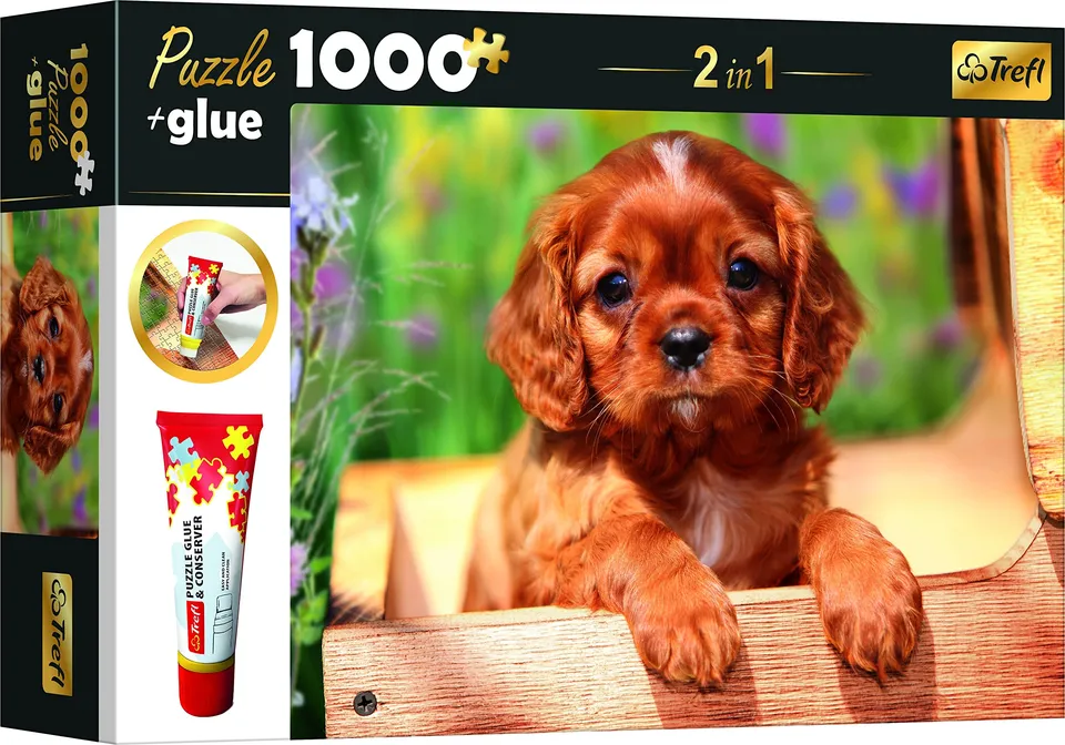 trefl-10652-petit-chiot-set-puzzle-colle-2-en-1 image 1