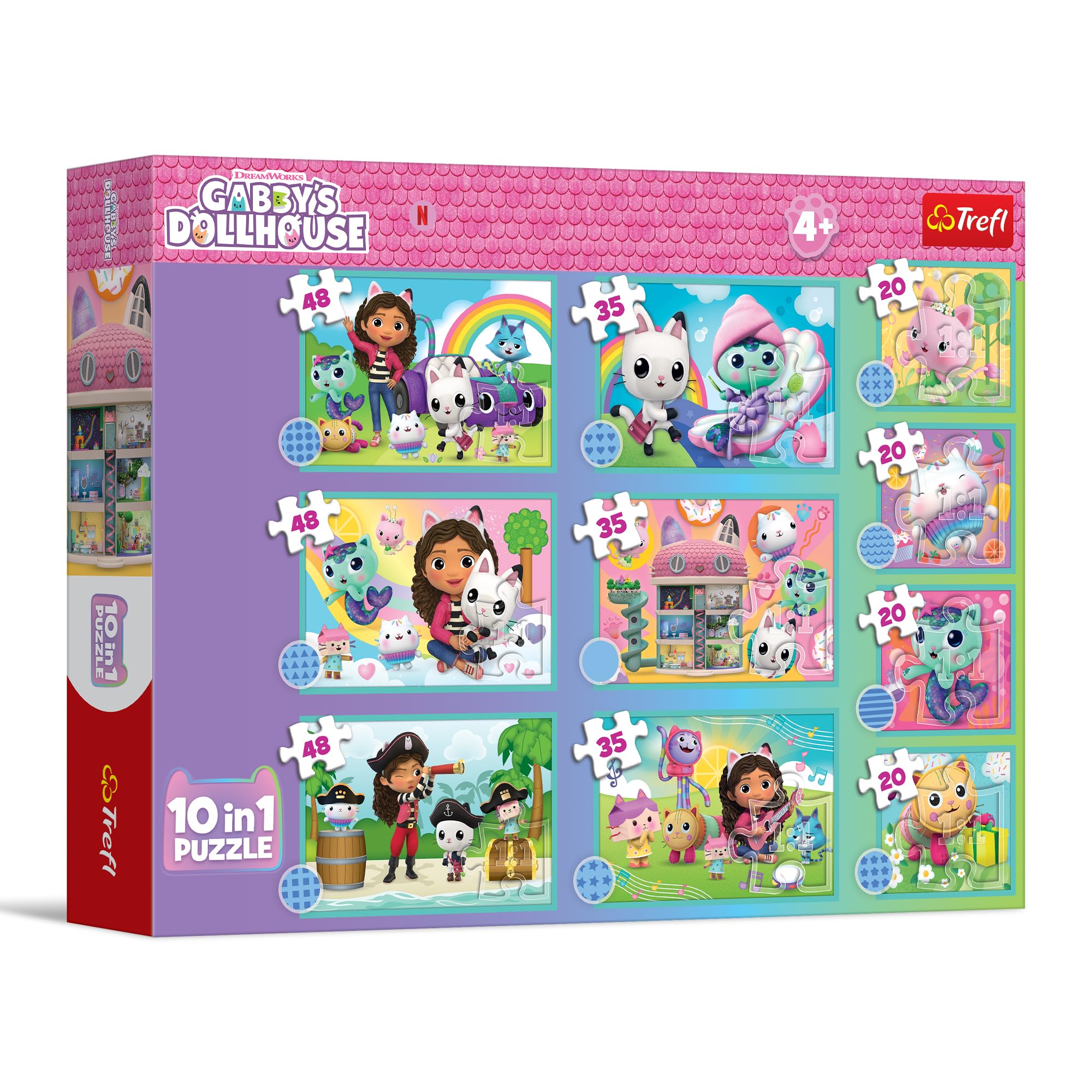trefl-red-gabby-s-dollhouse-10-en-1-puzzle-enfant-4-ans image 1
