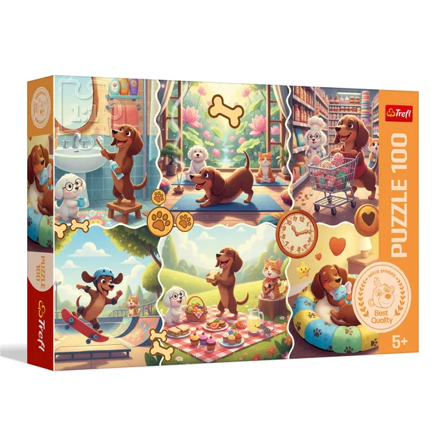 trefl-red-teckel-longue-journ-e-puzzle-100-pi-ces-5-ans image 1