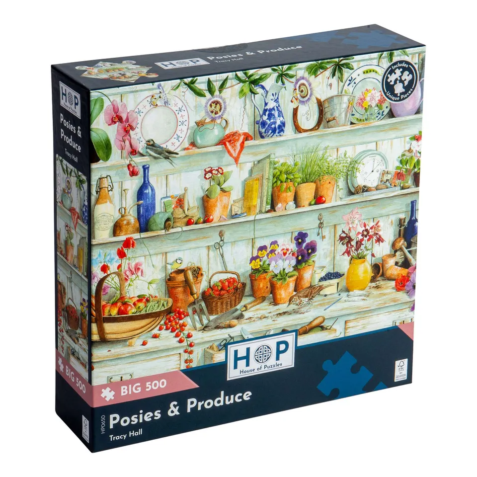 house-of-puzzles-posies-produce-puzzle-500-grandes-pi-ces-fleurs image 1