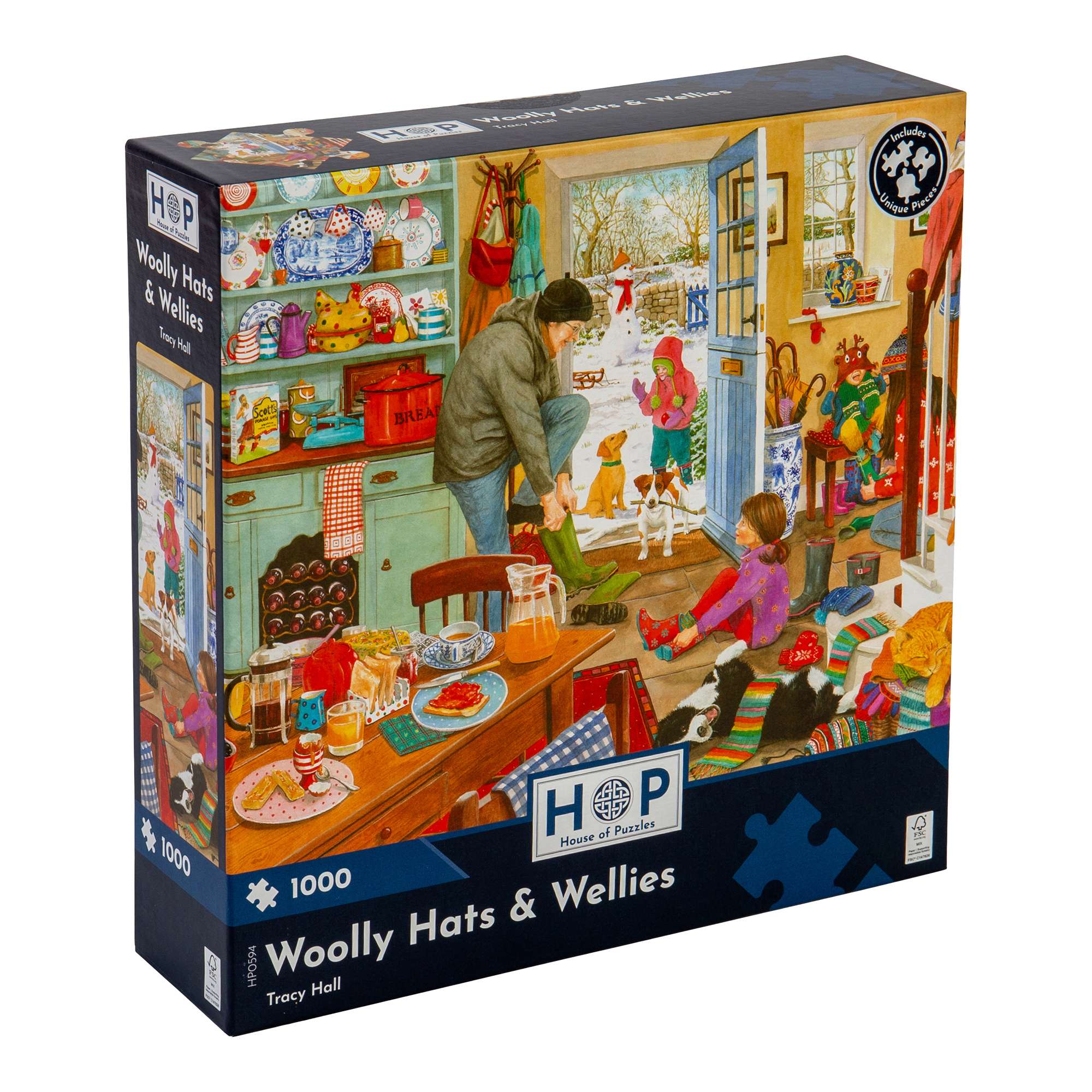 house-of-puzzles-woolly-hats-wellies-puzzle-1000-pi-ces image 1