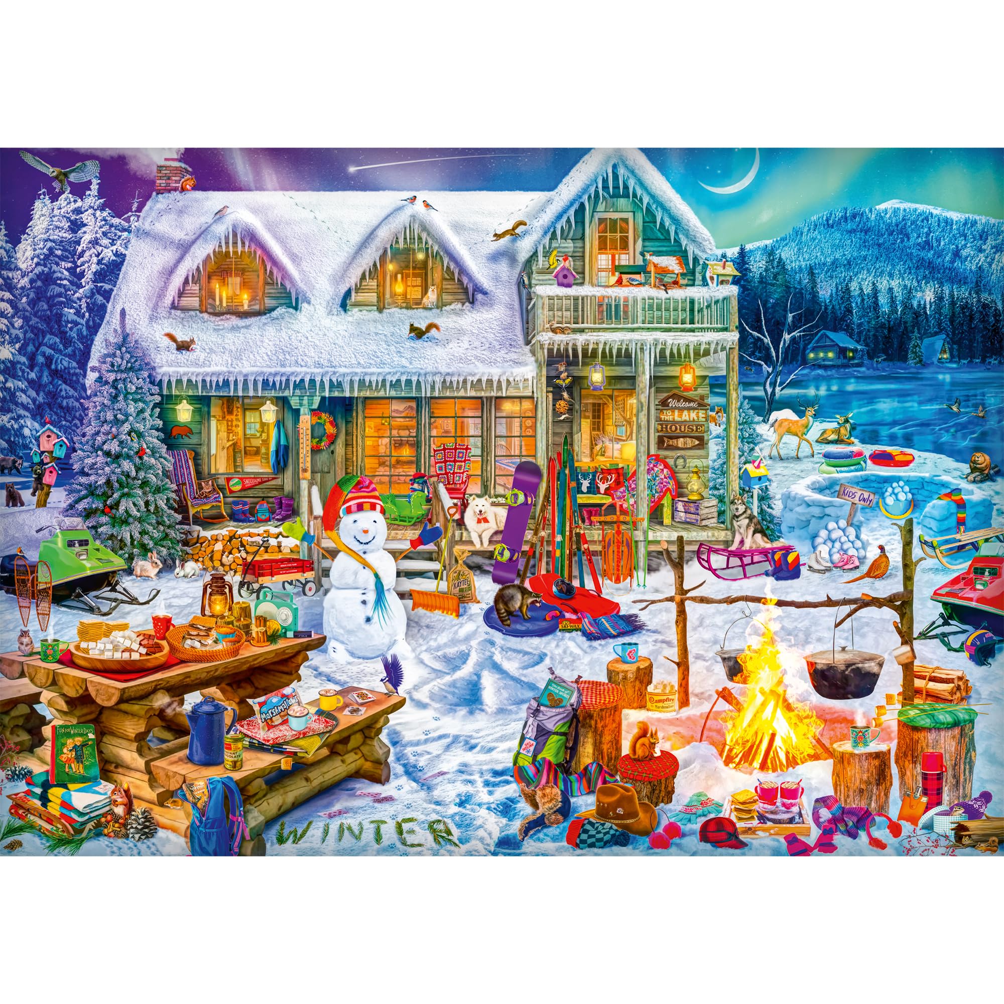 trefl-red-winter-time-puzzle-1000-pi-ces-hiver-montagne image 2