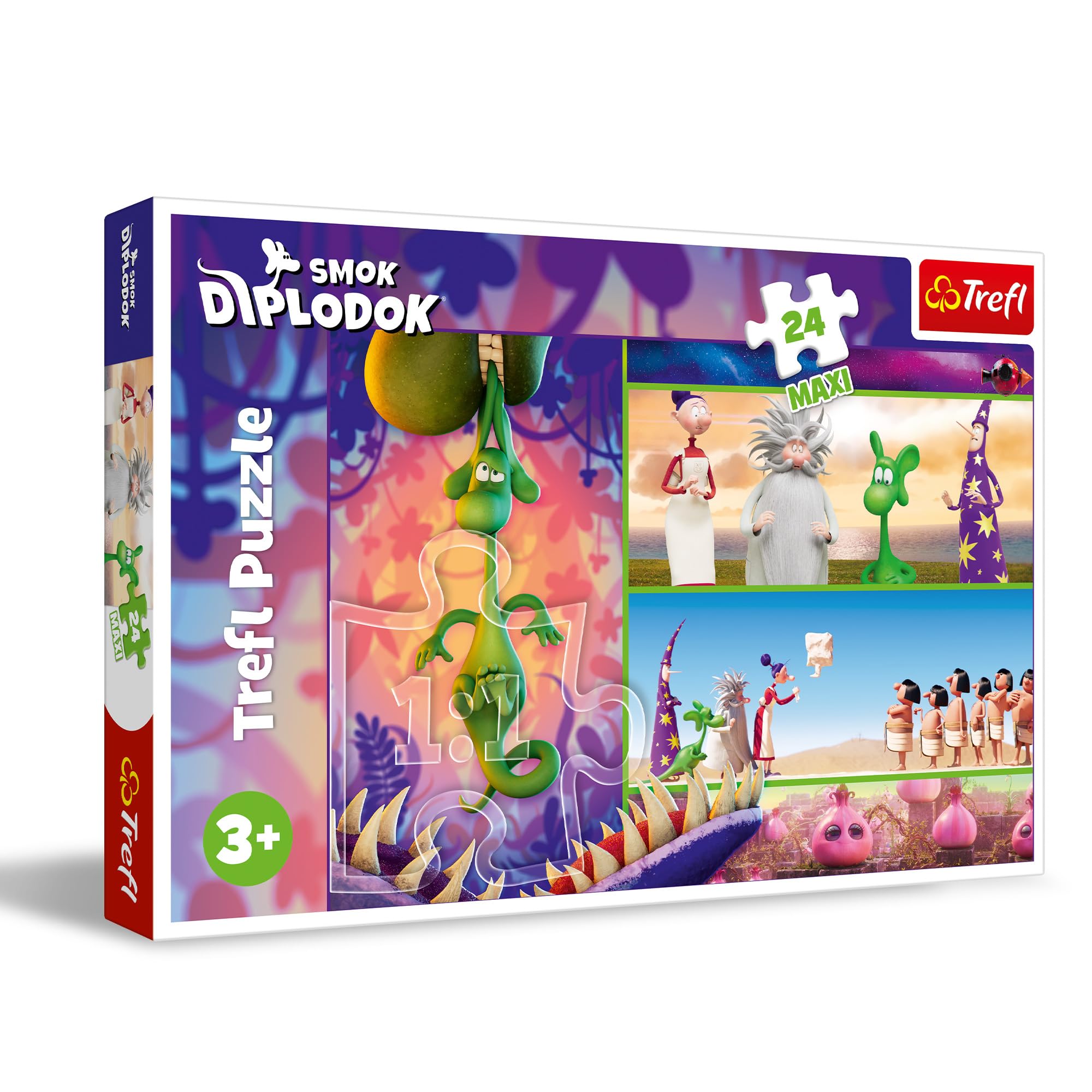 trefl-red-curieux-dragon-diplodocus-puzzle-24-pi-ces-maxi-3-ans image 1