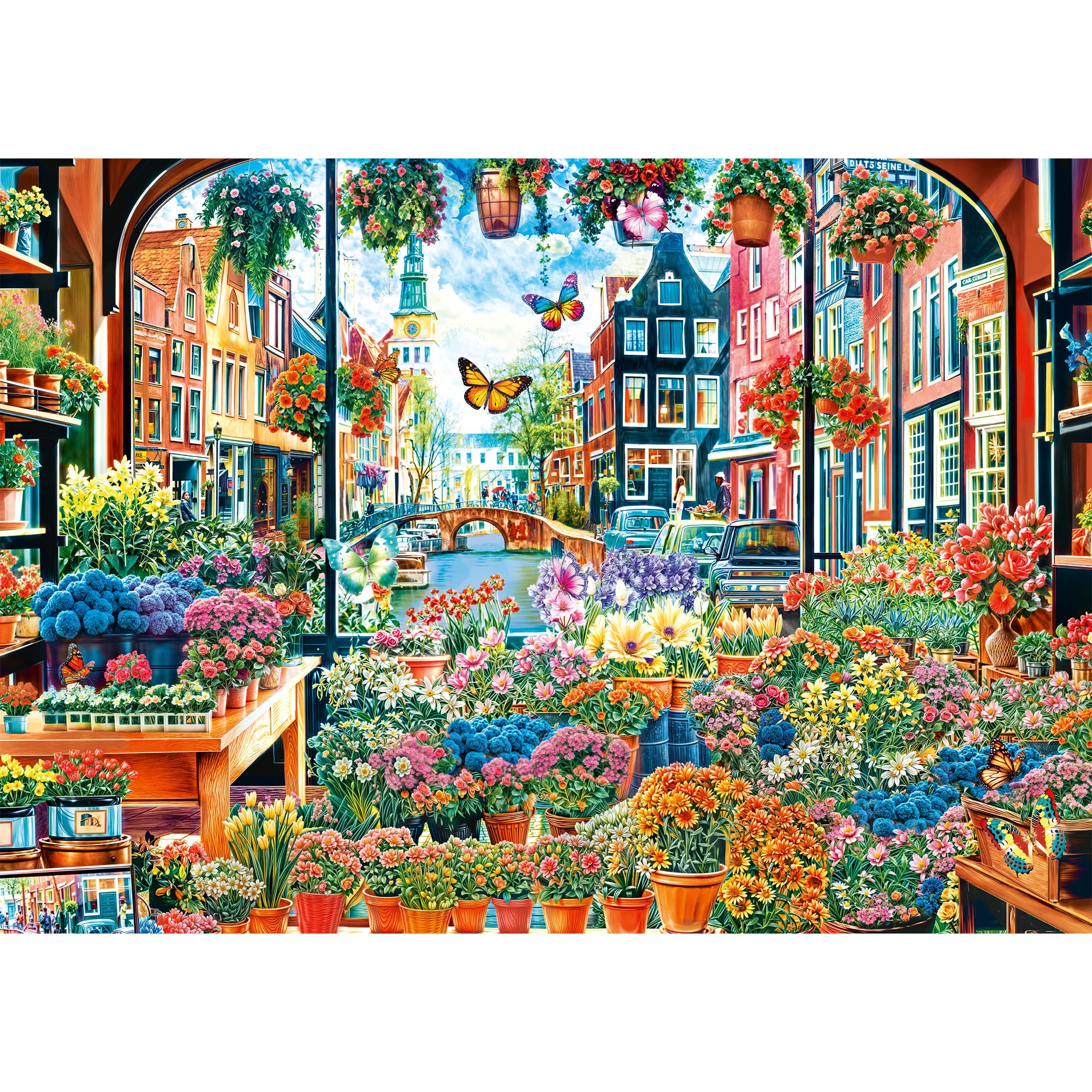 trefl-red-fleuriste-amsterdam-puzzle-2000-pi-ces-fleurs image 2