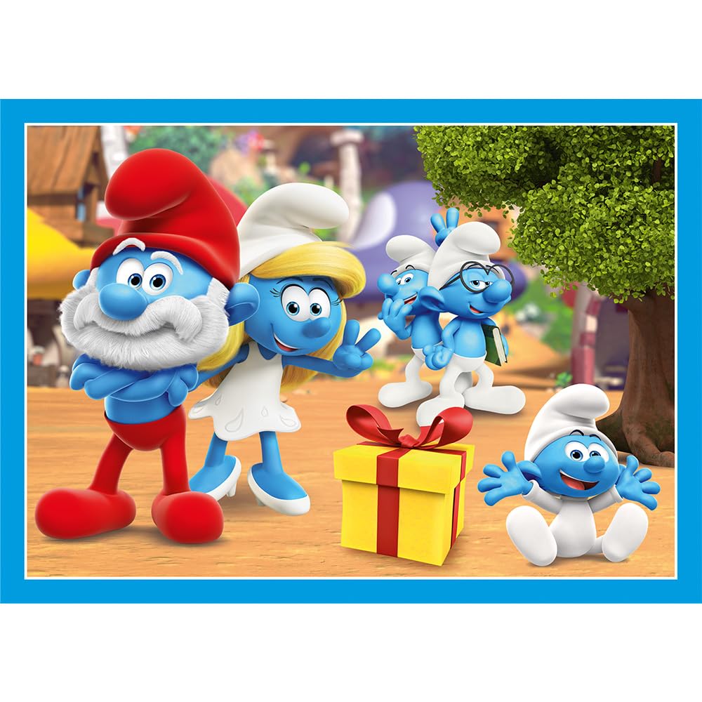 trefl-red-schtroumpfs-village-puzzle-4-en-1-enfant image 7