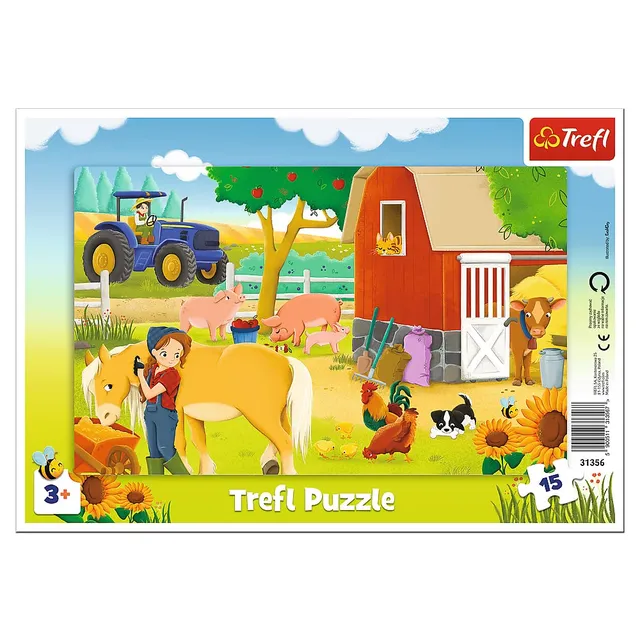 trefl-red-la-ferme-puzzle-cadre-15-pi-ces-3-ans image 1