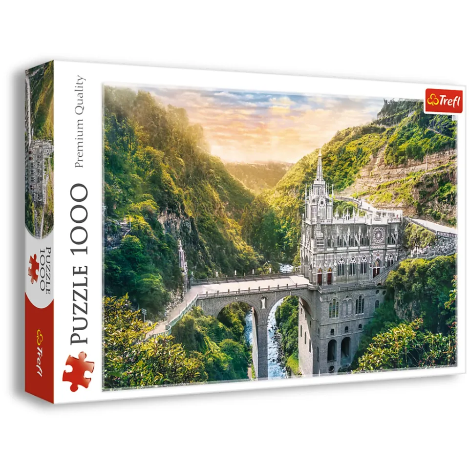 trefl-red-sanctuaire-las-lajas-puzzle-1000-pieces-basilique image 1