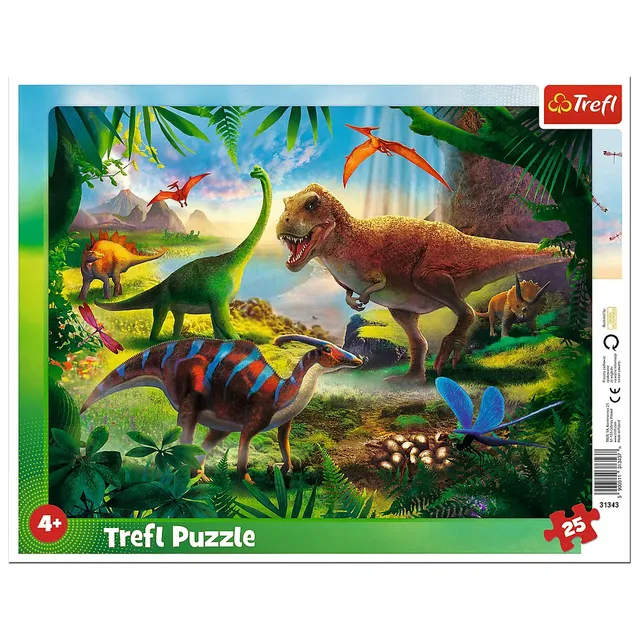 trefl-red-dinosaure-puzzle-cadre-25-pi-ces-4-ans image 1