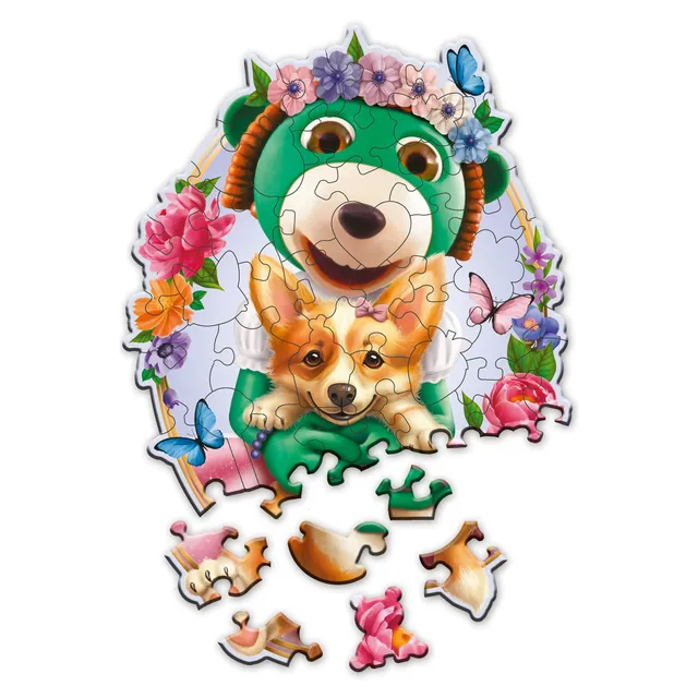 trefl-wood-craft-junior-puzzle-bois-50-pi-ces-trefliki-5-ans image 1