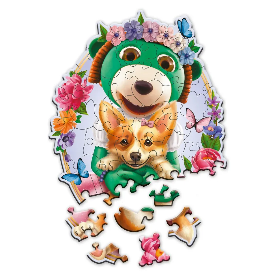 trefl-wood-craft-junior-puzzle-bois-50-pi-ces-trefliki-5-ans image 1