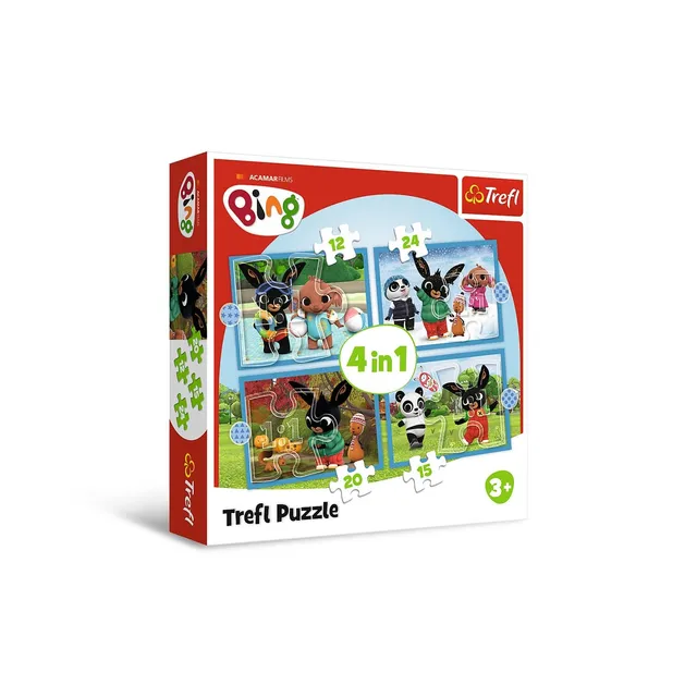 trefl-red-bing-joyeux-bing-puzzle-4en1-12-24-pi-ces image 1