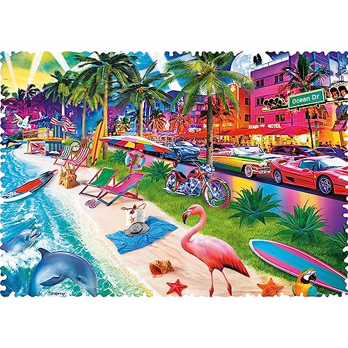 trefl-red-crazy-shapes-plage-de-miami-puzzle-600-pi-ces image 8