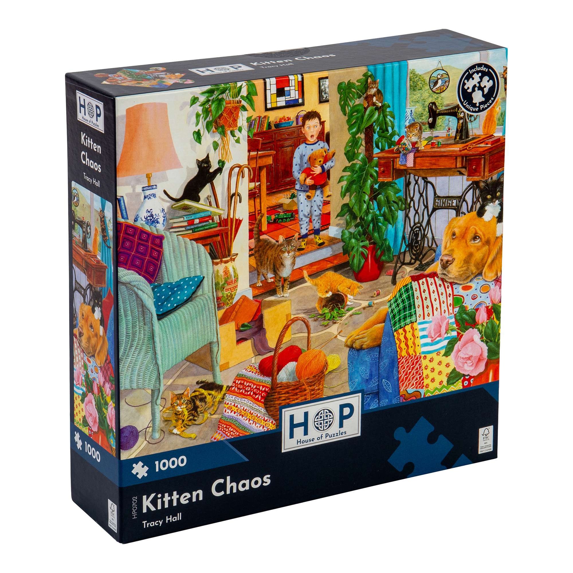 house-of-puzzles-kitten-chaos-puzzle-1000-pi-ces-chatons-tracy-hall image 1