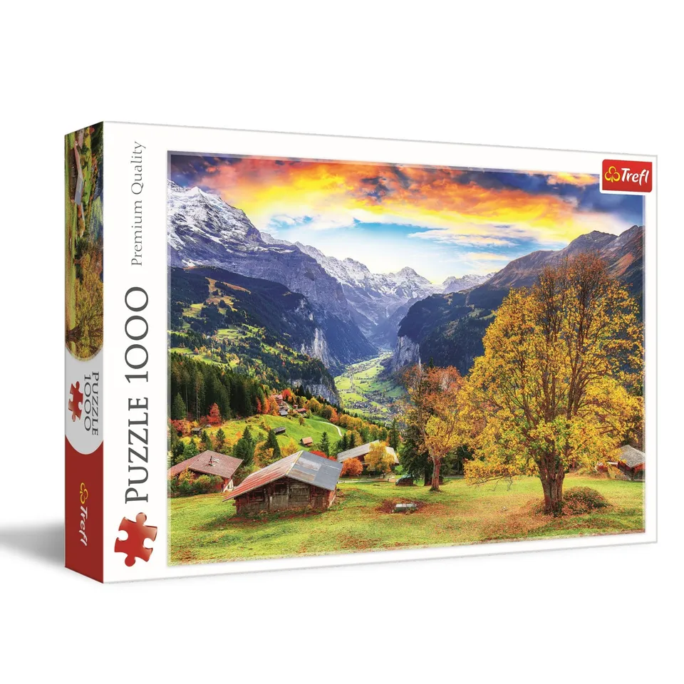 trefl-red-village-alpes-puzzle-1000-pi-ces-paysage-montagne image 1