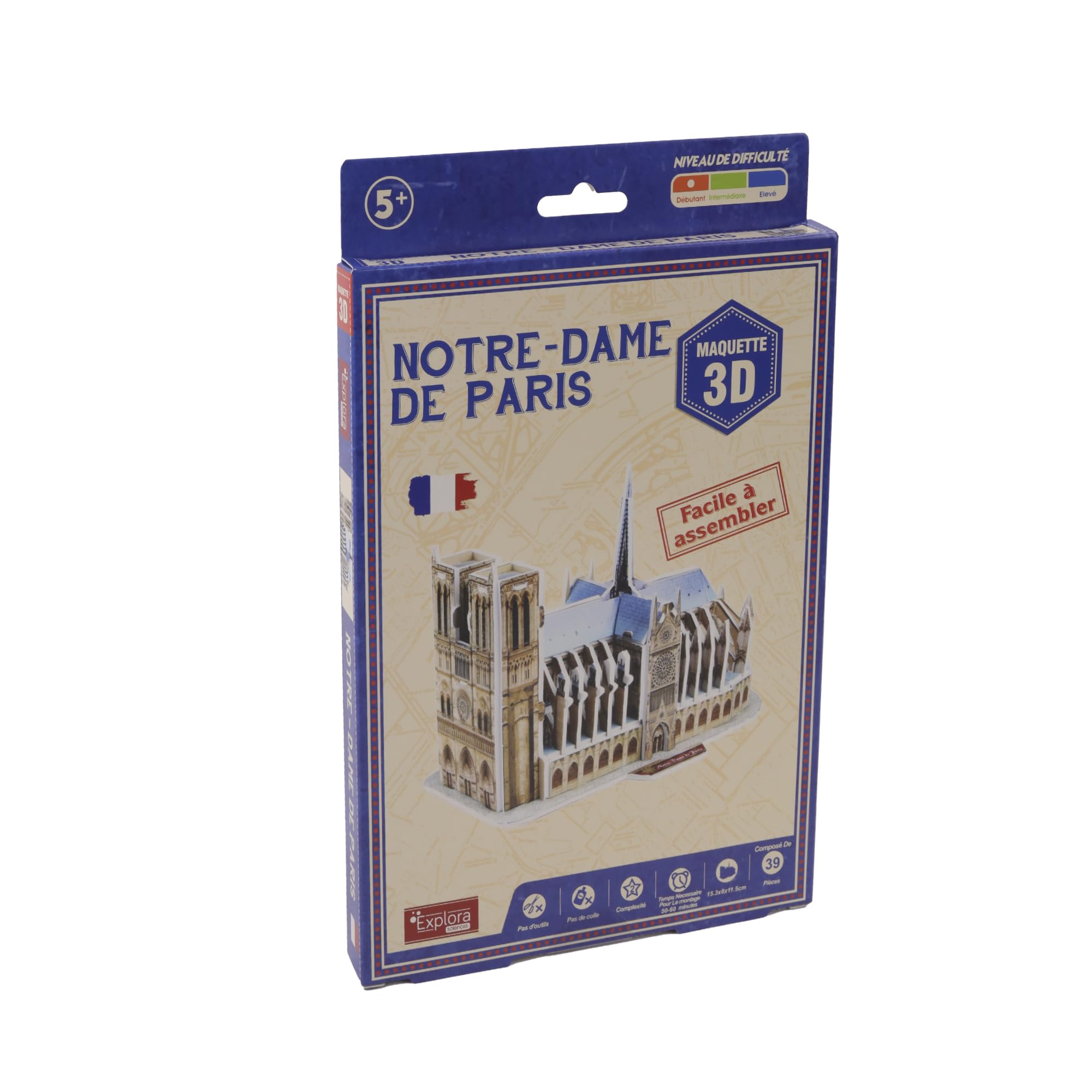 explora-maquettes-3d-notre-dame-de-paris-puzzle-3d-39-pi-ces image 3
