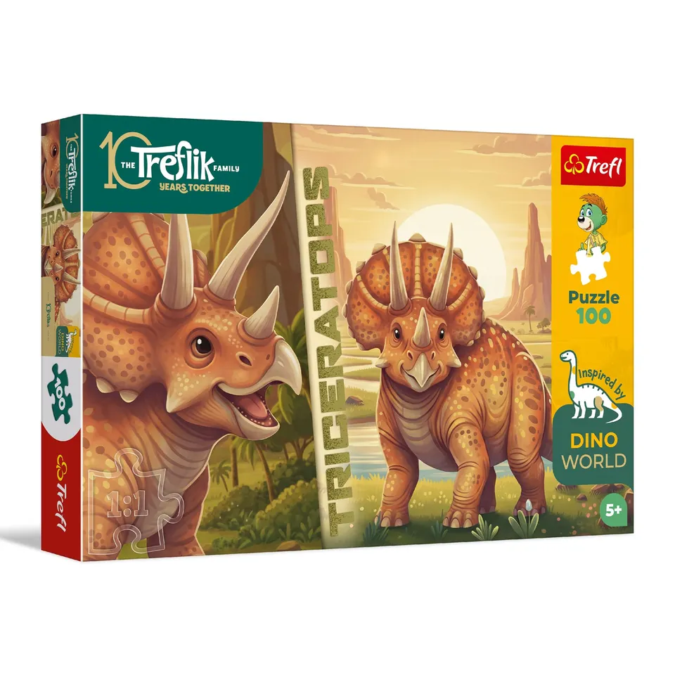 trefl-treflik-family-triceratops-puzzle-100-pi-ces-dinosaure image 1